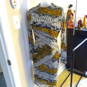 Grey snakeskin pattern design dress